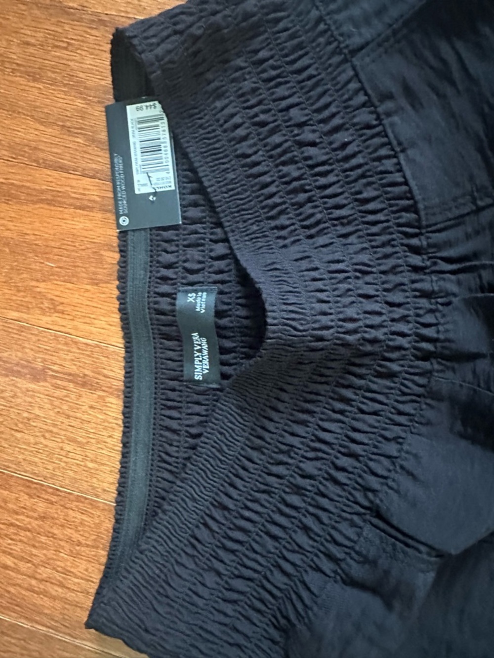 Vera Wang Black Wide Leg Travel Pants